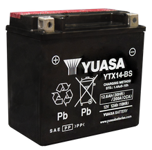 Load image into Gallery viewer, Yuasa YTX14-BS Maintenance Free AGM 12 Volt Battery (Bottle Supplied)