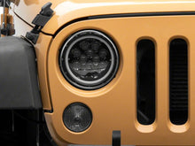 Load image into Gallery viewer, Raxiom 07-18 Jeep Wrangler JK Axial Spider LED Headlights w/Angel Eye Halo- Blk Housing (Clear Lens)