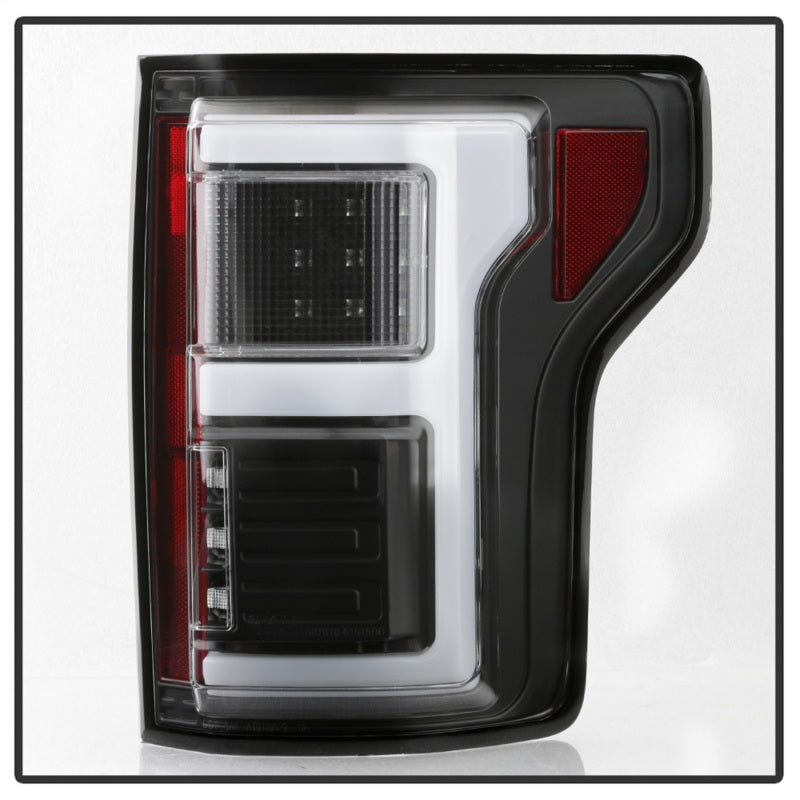 Spyder 15-18 Ford F-150 Light Bar LED Tail Lights (w/Blind Spot) - Black (ALT-YD-FF15015BS-LBLED-BK) SPYDER