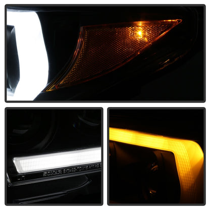 Spyder 16-18 Toyota Tacoma Projector Headlights - Seq LED Turn - Black - PRO-YD-TT16-LB-BK SPYDER