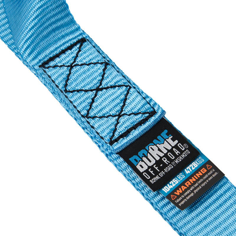 Borne Off-Road Soft Loop Tie-Down Straps (4-Pack) Blue