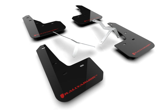 Rally Armor - 23-24 Acura Integra + Integra Type-S Black UR Mud Flap W/Red Logo (No Drilling Req.)