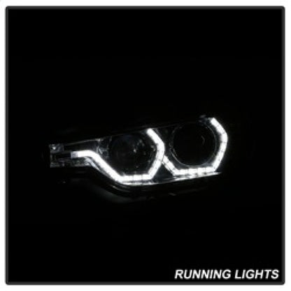 Spyder 12-14 BMW F30 3 Series 4DR Projector Headlights - LED DRL - Chrome (PRO-YD-BMWF3012-DRL-C) SPYDER