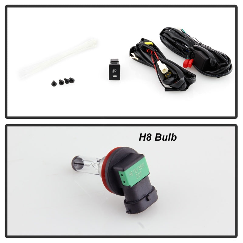 Spyder Toyota Sienna 2018-2019 OEM Fog Lights w/OEM Fit Switch - H8(Included) -  Clear SPYDER