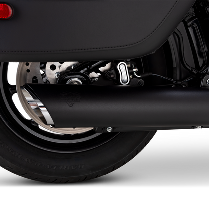 Vance & Hines 2025+ HD Softail Twin Slash 4in Round Black Slip-On Exhaust
