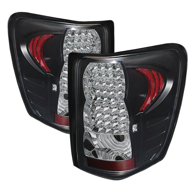 Xtune Jeep Grand Cherokee 99-04 LED Tail Lights Black ALT-JH-JGC99-LED-BK SPYDER