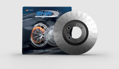 SHW 93-95 Porsche 928 GTS 5.4L Left Front Smooth Monobloc Brake Rotor (92835104501) SHW Performance