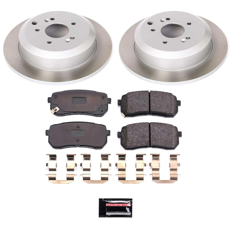 Power Stop 07-12 Hyundai Veracruz Rear Semi-Coated Rotor Kit PowerStop