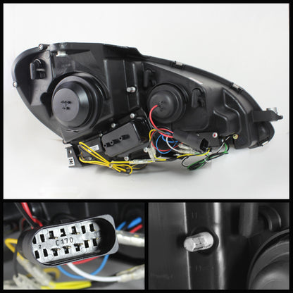 Spyder Mercedes Benz W204 C-Class 12-13 Projector Halogen Model- DRL Chrm PRO-YD-MBW20412-DRL-C SPYDER