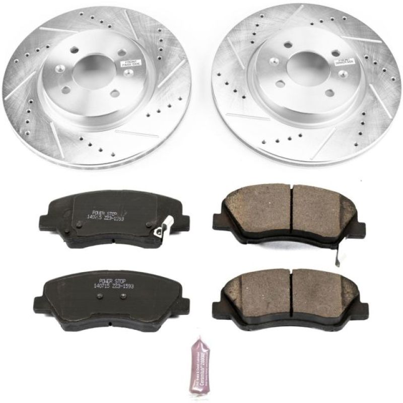 Power Stop 12-18 Kia Rio Front Z23 Evolution Sport Brake Kit PowerStop