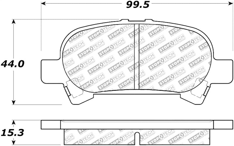 StopTech Street Disc Rear Brake Pads - 305.08280 Stoptech
