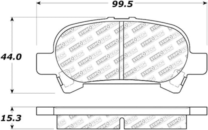 StopTech Street Disc Rear Brake Pads - 305.08280 Stoptech
