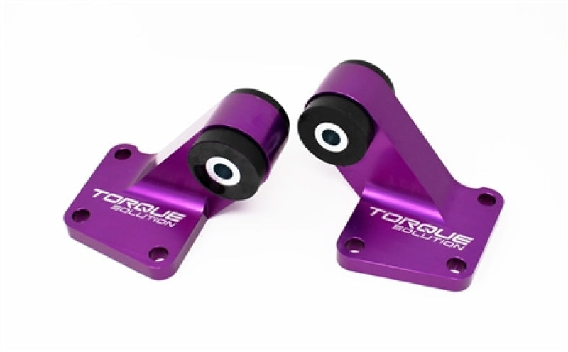 Torque Solution Billet Rear Differential Mounts 03-06 Mitsubishi EVO VII-IX - Purple