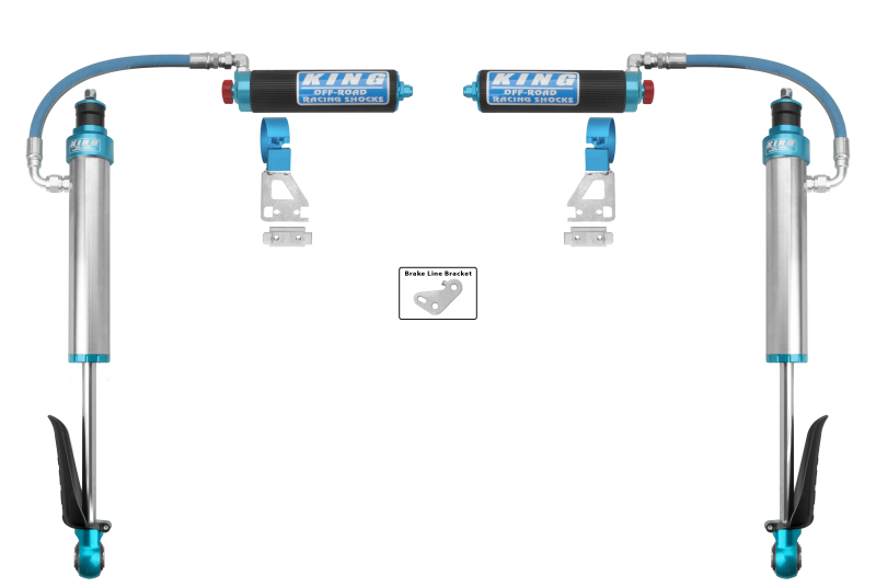 King Shocks 2024+ Toyota Tacoma 2.5 Dia Remote Reservoir Shock w/Adjuster (Pair) - Rear King Shocks