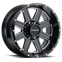 Load image into Gallery viewer, Raceline 940M Hostage 16x8in / 5x114.3 BP / 0mm Offset / 78.1mm Bore - Black &amp; Milled Wheel