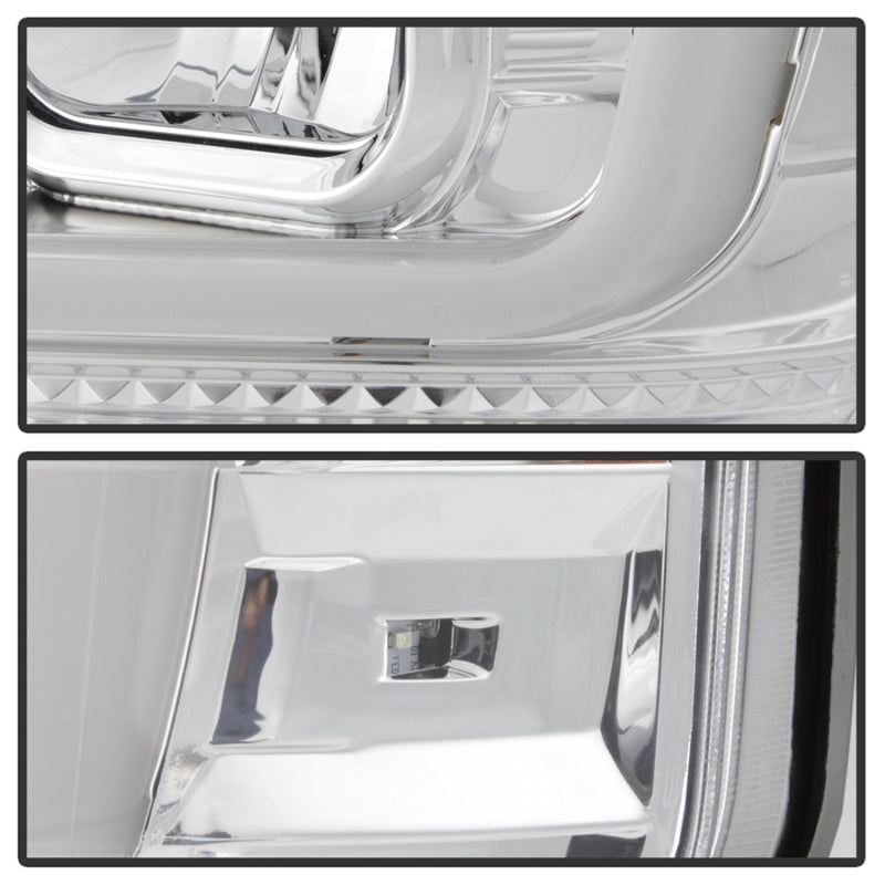 Spyder 08-10 Ford F-250 Ver 2 Proj Headlight - Switch Back Light Bar - Chrome - PRO-YD-FS08V2-SBLB-C SPYDER