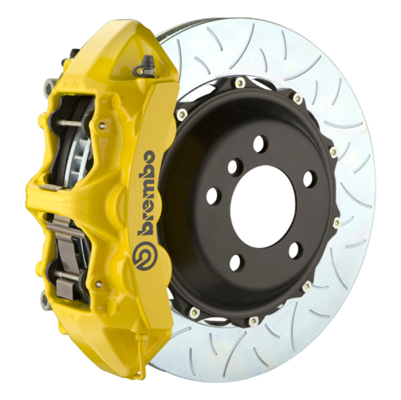 Brembo 12-16 98ster Fr GT BBK 6Pist Cast 355x32 2pc Rotor Slotted Type3-Yellow Brembo