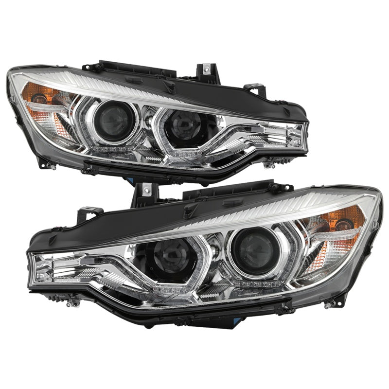 Spyder Signature BMW F30 3 Series 12-14 4DR Projector Headlights - Chrome (PRO-YD-BMWF3012-AFSHID-C) SPYDER