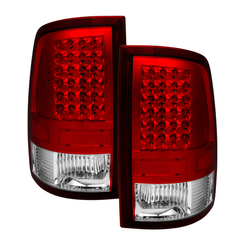 Xtune Dodge Ram 1500 09-14 LED Tail Lights Incandescent Model Only Red Clear ALT-JH-DR09-LED-RC SPYDER