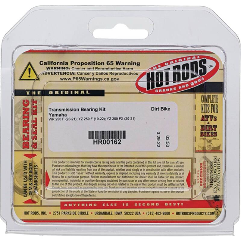 Hot Rods 19-22 Yamaha YZ 250 F 250cc Transmission Bearing Kit HR00162