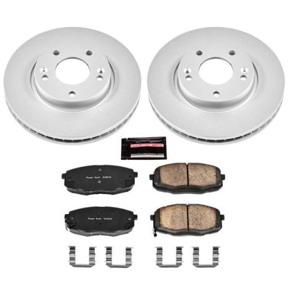 Power Stop 09-12 Hyundai Elantra Front Z17 Evolution Geomet Coated Brake Kit PowerStop