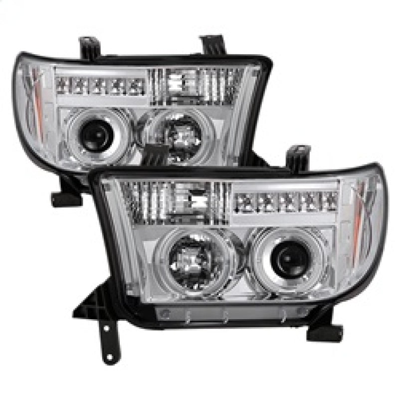Spyder Toyota Tundra 07-13 Projector Headlights LED Halo LED Chrm PRO-YD-TTU07-HL-C SPYDER
