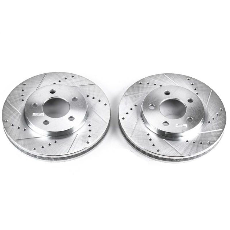 Power Stop 05-10 Ford Mustang Front Evolution Drilled & Slotted Rotors - Pair PowerStop