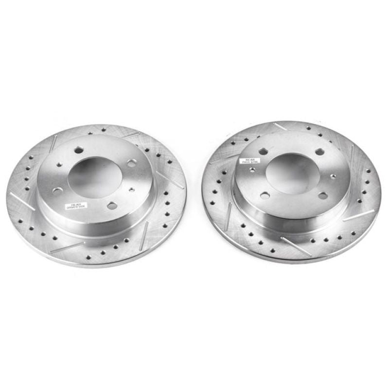 Power Stop 97-06 Hyundai Elantra Rear Evolution Drilled & Slotted Rotors - Pair PowerStop