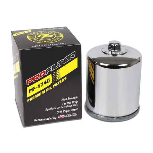 ProFilter Harley Spin-On Chrome Various Performance Oil Filter