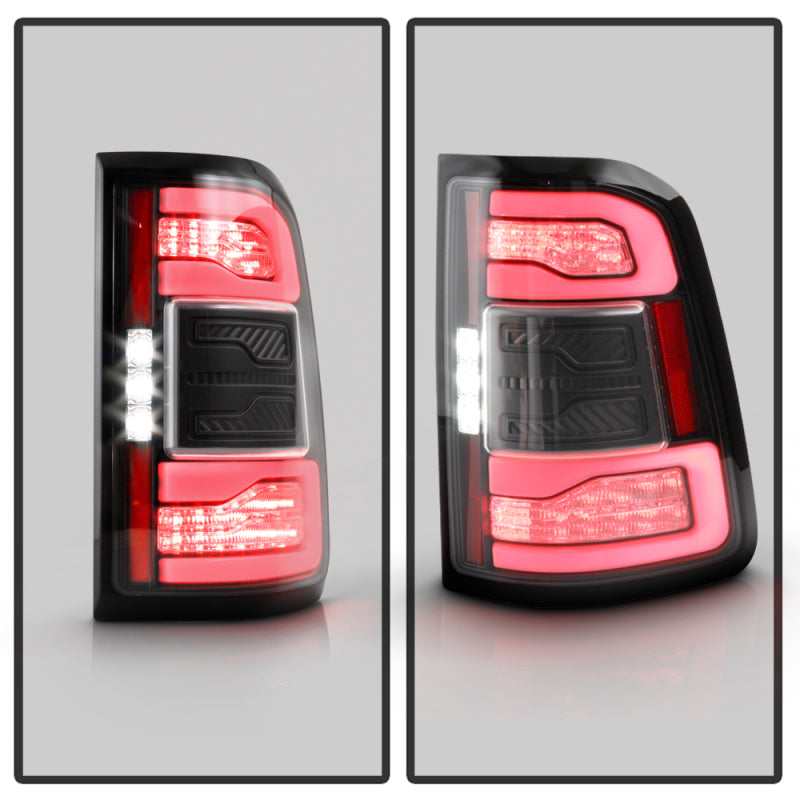 Spyder Dodge RAM 1500 19-21 Factory LED Model LED Tail Lights - Red Clear ALT-YD-DR19LED-SEQ-BK SPYDER