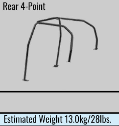 Cusco 88-91 Honda Civic (4th Gen EF3) 4-Point 4/5 Passenger Steel Safety21 Rollcage Kit - Black