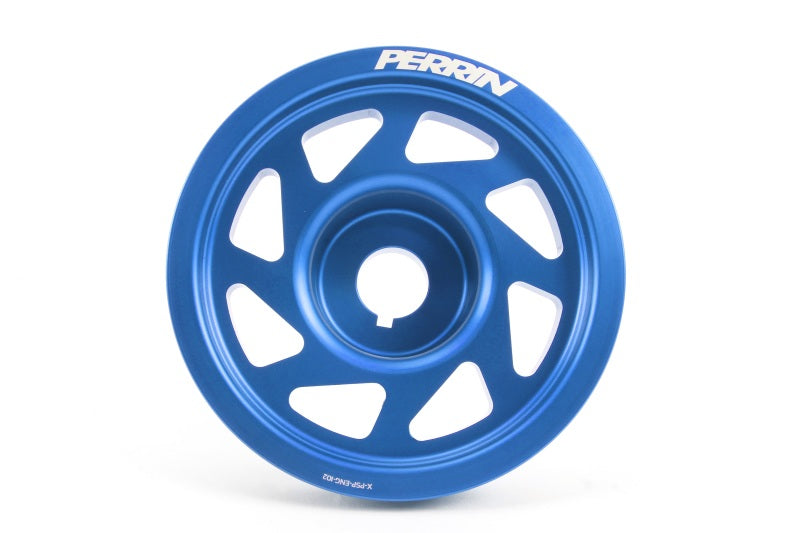 Perrin 93-11 Subaru Impreza / 04-21 STI / 02-14 WRX EJ Engines (w/o AC ONLY) Crank Pulley - Blue Perrin Performance