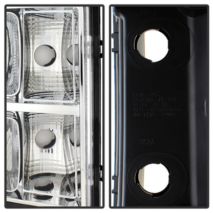Xtune GMC Sierra 07-13 Crystal Headlights Chrome HD-JH-GSIE07-AM-C SPYDER
