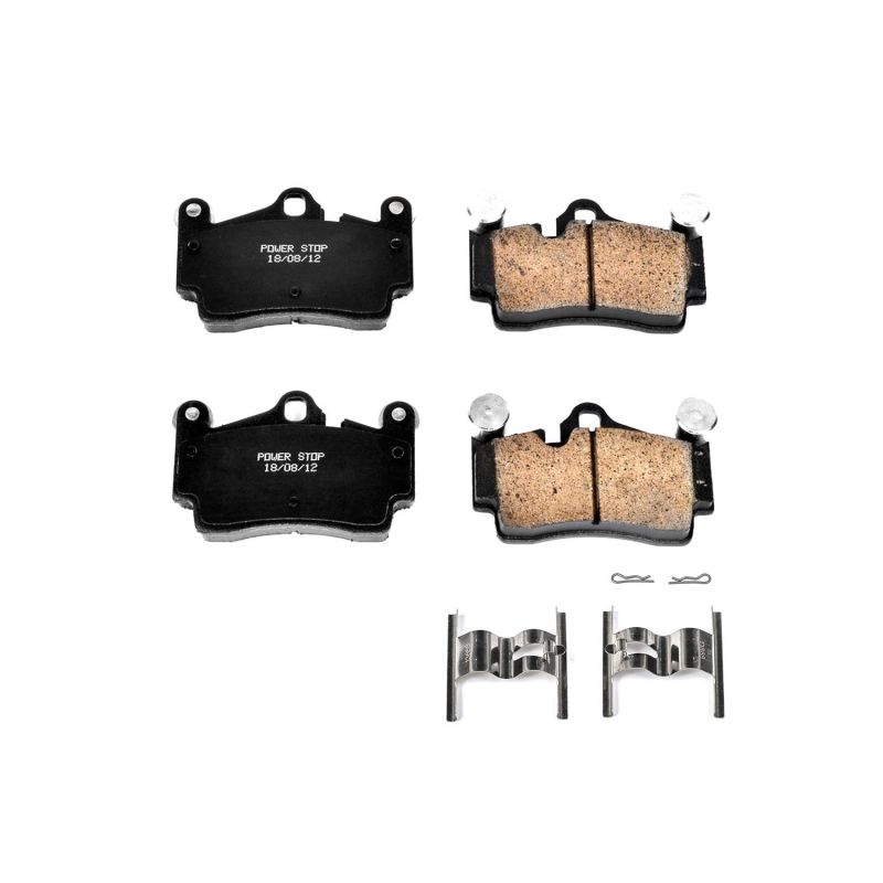 Power Stop 07-15 Audi Q7 Rear Z17 Evolution Ceramic Brake Pads w/Hardware PowerStop