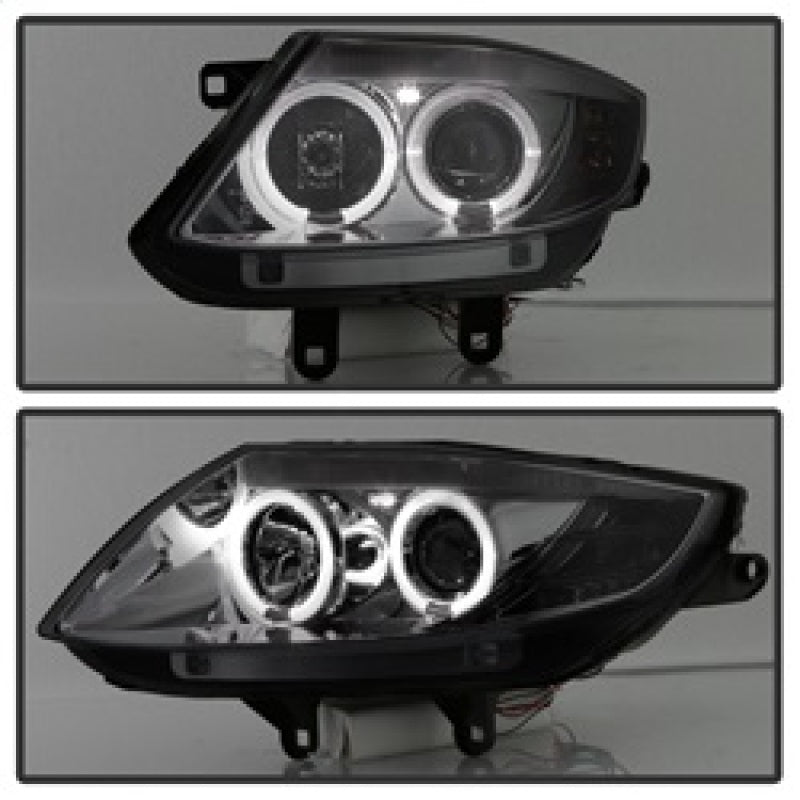 Spyder BMW Z4 03-08 Projector Headlights Halogen Model Only - LED Halo Smoke PRO-YD-BMWZ403-HL-SM SPYDER