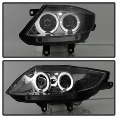 Spyder BMW Z4 03-08 Projector Headlights Halogen Model Only - LED Halo Smoke PRO-YD-BMWZ403-HL-SM SPYDER