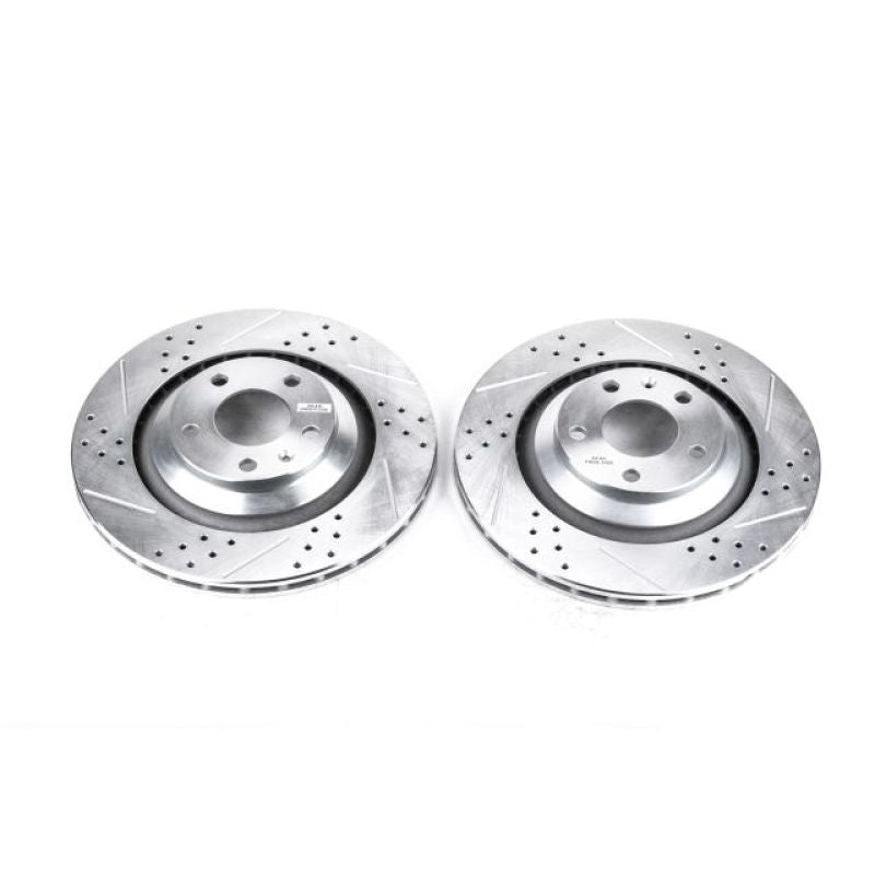 Power Stop 05-11 Audi A6 Quattro Rear Evolution Drilled & Slotted Rotors - Pair PowerStop