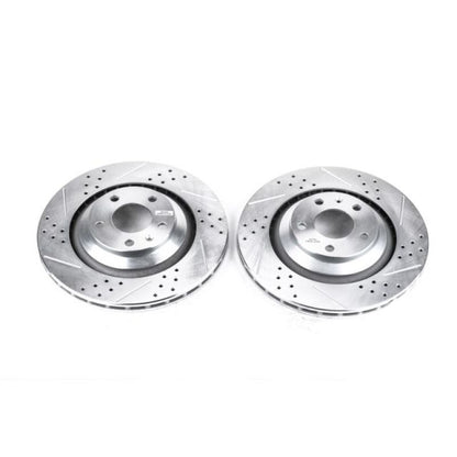 Power Stop 05-11 Audi A6 Quattro Rear Evolution Drilled & Slotted Rotors - Pair PowerStop