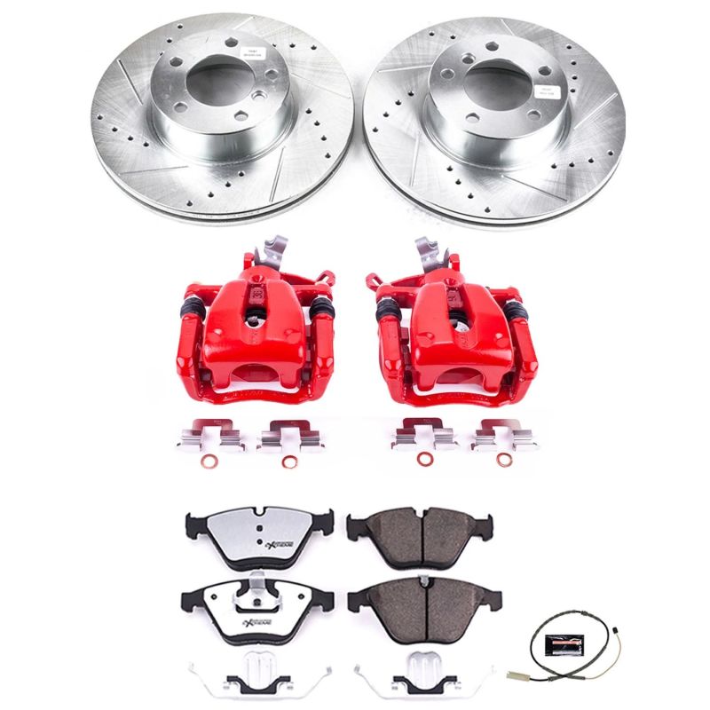 Power Stop 11-12 BMW 328i xDrive Front Z26 Street Warrior Brake Kit w/Calipers PowerStop