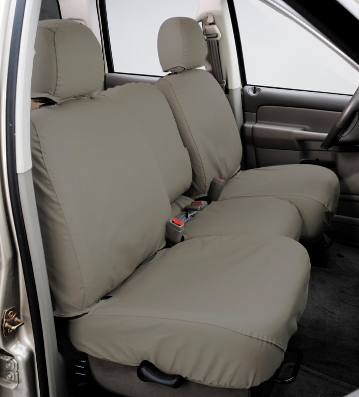 Covercraft 21-24 Ford F-150 Polycotton SeatSaver Custom Front Row Seat Covers - Misty Grey