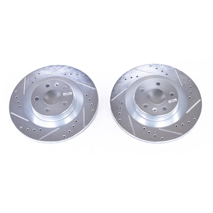 Power Stop 16-18 Volvo S90 Rear Evolution Drilled & Slotted Rotors - Pair PowerStop