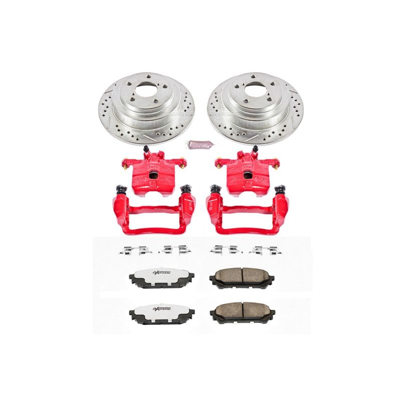 Power Stop 05-06 Saab 9-2X Rear Z26 Street Warrior Brake Kit w/Calipers PowerStop