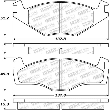 StopTech Premium Ceramic Front Brake Pads - 308.05690 Stoptech