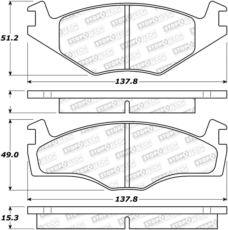 StopTech Premium Ceramic Front Brake Pads - 308.05690