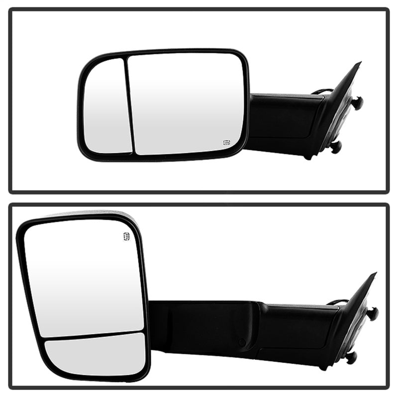 Xtune Dodge Ram 1500 09-12 Extendable Heated Adjust Mirror Black HoUSing Left MIR-DRAM09S-PWH-L SPYDER