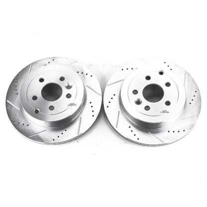 Power Stop 08-12 Land Rover LR2 Rear Evolution Drilled & Slotted Rotors - Pair PowerStop