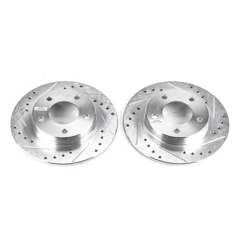 Power Stop 93-97 Ford Probe Rear Evolution Drilled & Slotted Rotors - Pair PowerStop