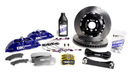 EBC Racing 12-17 Ford Fiesta ST (Mk7) Blue Apollo-4 Calipers 330mm Rotors Front Big Brake Kit EBC