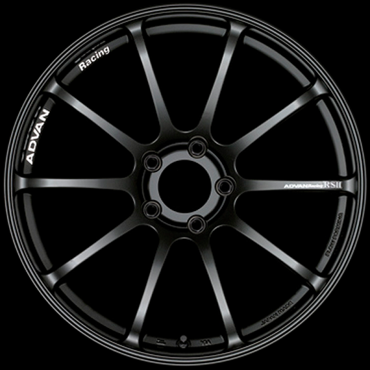 ADVAN Racing RSII 17x8 +35 5x98 Wheel - Semi Gloss Black - YAP7G35TSB