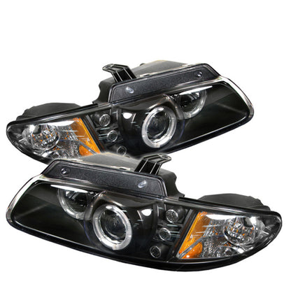 Spyder Dodge Caravan/Grand Caravan 96-00 Projector Headlights LED Halo LEDs- Blk PRO-YD-DC96-BK SPYDER
